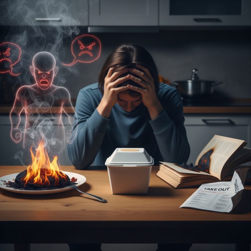 The Five Stages of Culinary Grief: From Burnt Dinner to Takeout Order